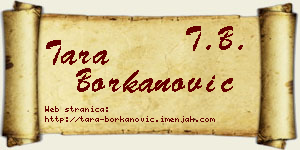Tara Borkanović vizit kartica